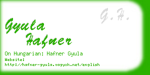 gyula hafner business card